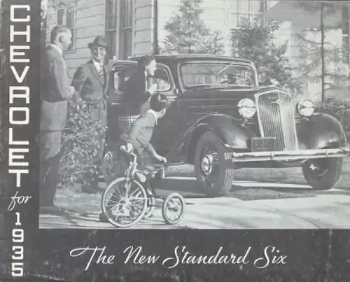 Chevrolet Six Modellprogramm 1935 "The new Standard" Automobilprospekt (3907)