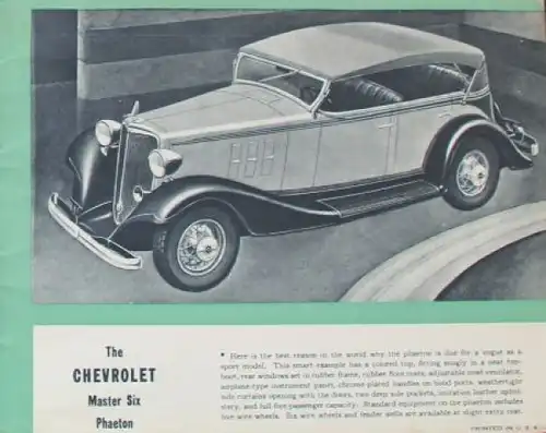 Chevrolet Modellprogramm 1936 Automobilprospekt (3908)