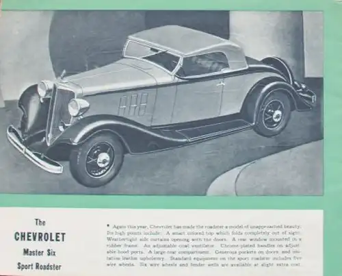 Chevrolet Modellprogramm 1936 Automobilprospekt (3908)