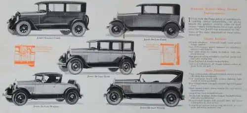 Jewett  Modellprogramm 1925 "Serves you better" Automobilprospekt (3910)