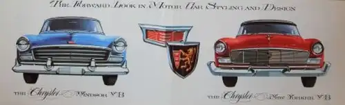 Chrysler Modellprogramm 1956 "New Power style features" Automobilprospekt (3911)