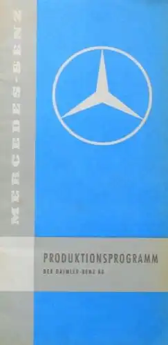 Mercedes-Benz Modellprogramm 1959 Automobilprospekt (3914)