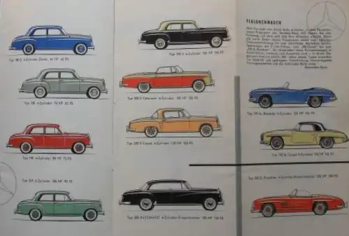 Mercedes-Benz Modellprogramm 1959 Automobilprospekt (3914)