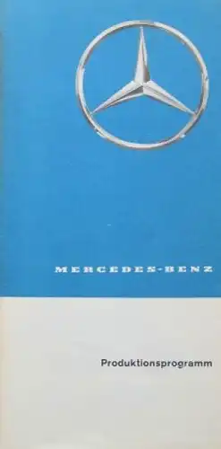 Mercedes-Benz Modellprogramm 1966 Automobilprospekt (3917)