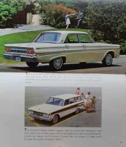 Ford Modellprogramm 1964 "Family of fine Cars" Automobilprospekt (3920)