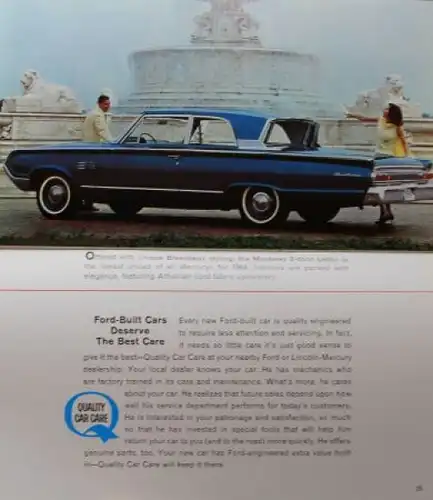 Ford Modellprogramm 1964 "Family of fine Cars" Automobilprospekt (3920)