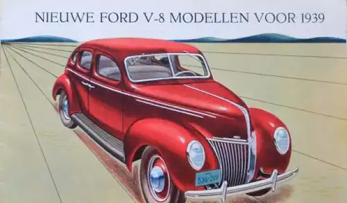 Ford V8 Modellprogramm 1939 Automobilprospekt (3921)