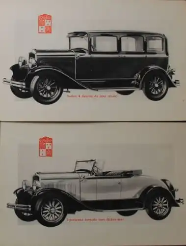 DeSoto Modellprogramm 1928 zehn Prospektblätter (3925)