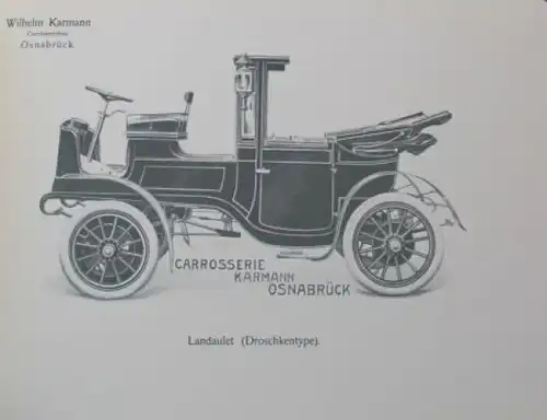 Karmann Luxuswagen Automobil-Carrosserien 1908 Automobilprospekt (3930)