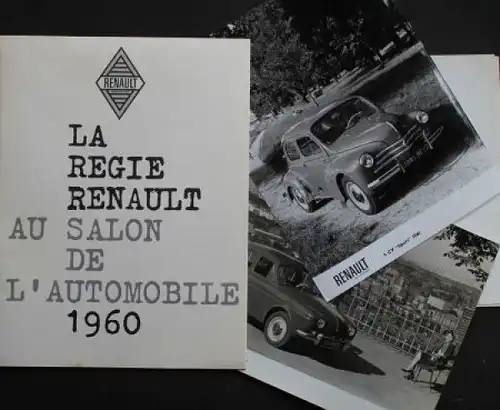 Renault Modellprogramm 1960 "Salon de l'Automobile" Automobil-Pressemappe (3983)