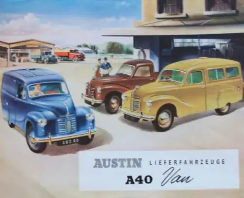 Austin A40 Van Lieferwagen Modellprogramm 1962 Automobilprospekt (3993)