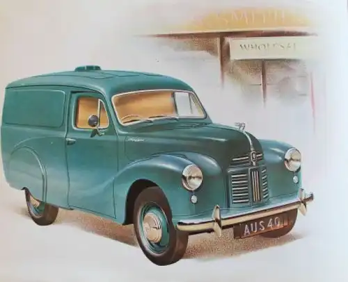 Austin A40 Van Lieferwagen Modellprogramm 1962 Automobilprospekt (3993)