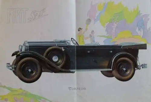 Fiat 521 C Modellprogramm 1930 Automobilprospekt (3995)