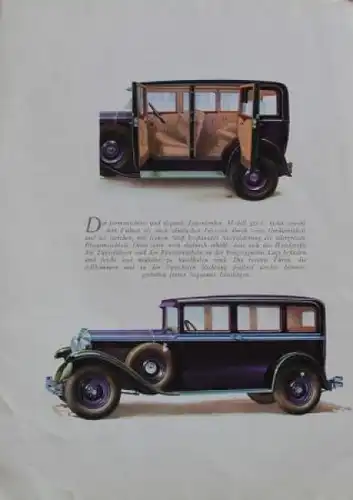 Fiat 521 C Modellprogramm 1930 Automobilprospekt (3995)