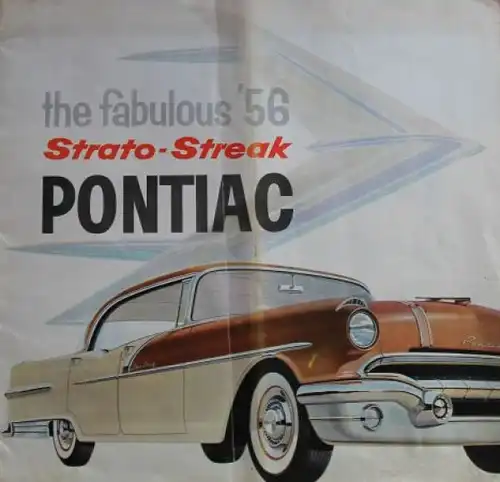 Pontiac Modellprogramm 1956 Strato-Streak Automobilprospekt (4019)