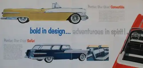 Pontiac Modellprogramm 1956 Strato-Streak Automobilprospekt (4019)