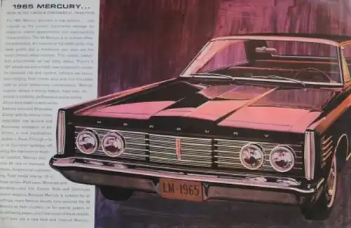 Ford Mercury Modellprogramm 1965 Automobilprospekt (4030)