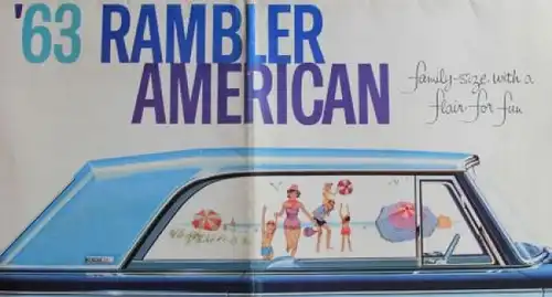 American Motors Rambler American 440 Modellprogramm 1963 Automobilprospekt (4031)