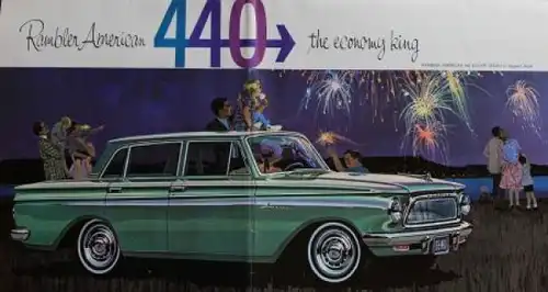 American Motors Rambler American 440 Modellprogramm 1963 Automobilprospekt (4031)