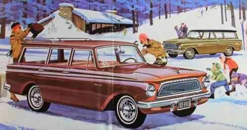 American Motors Rambler American 440 Modellprogramm 1963 Automobilprospekt (4031)