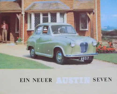 Austin Seven Modellprogramm 1950 "Ein neuer Austin" Automobilprospekt (4042)