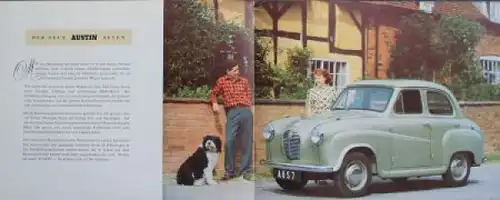 Austin Seven Modellprogramm 1950 "Ein neuer Austin" Automobilprospekt (4042)