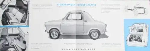 Vespa 400 Modellprogramm 1959 "Unser Tip für alle Tage" Automobilprospekt (4047)