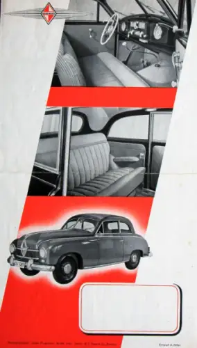 Borgward Modellprogramm 1950 Automobilprospekt (4368)