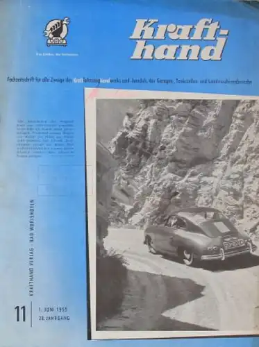 "Kraft-Hand" Tankstellen-Magazin 1955 Porsche 356 (4442)