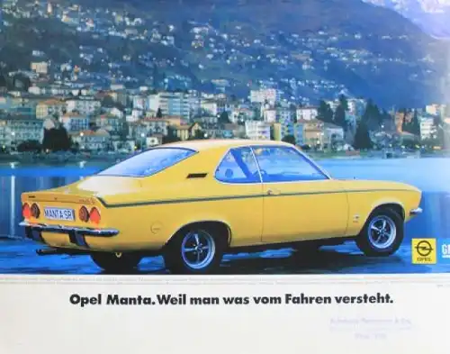 Opel Manta Modellprogramm 1971 Automobilprospekt (4477)