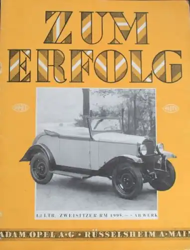 "Zum Erfolg" Opel Werkszeitschrift 1931 (4557)