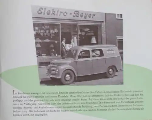 Barkas Kleinlaster Typ V 901 Kombi Modellprogramm 1957 Lastwagenprospekt (4602)