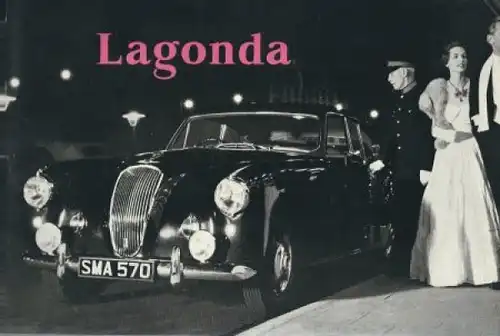 Lagonda 3 Litre Modellprogramm 1954 Automobilprospekt (4605)