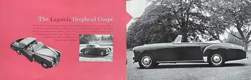 Lagonda 3 Litre Modellprogramm 1954 Automobilprospekt (4605)