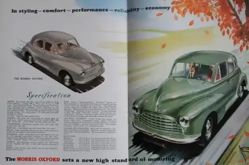 Morris Modellprogramm 1951 "Quality first" Automobilprospekt (4607)