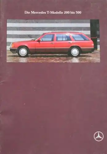 Mercedes-Benz 200 - 300 T Modelle Modellprogramm 1990 Automobilprospekt (4621)