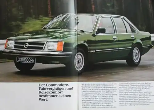 Opel Commodore Modellprogramm 1978 Automobilprospekt (4626)