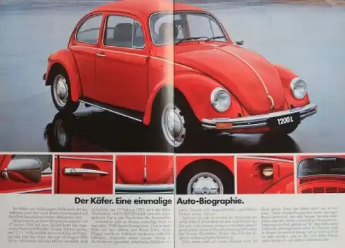 Volkswagen Käfer Modellprogramm 1979 Automobilprospekt (4639)