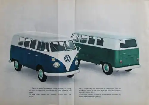 Volkswagen T1 Transporter Modellprogramm 1965  Automobilprospekt (4640)
