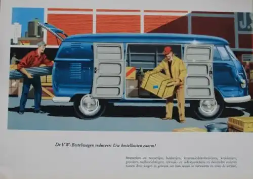 Volkswagen T1 Transporter Modellprogramm 1960 Automobilprospekt (4643)