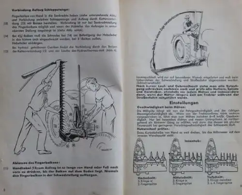 MAN 18 PS Schleppermäher 2 K1 Rasspe 1955 Betriebsanleitung (4651)