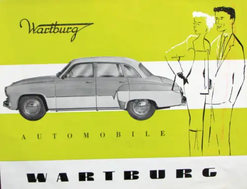 Wartburg Automobile Modellprogramm 1961 Automobilprospekt (4672)