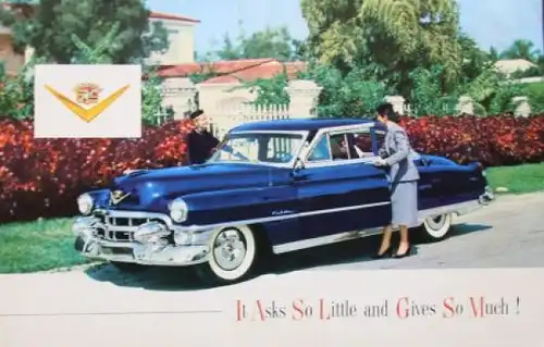 Cadillac Mailer 1951 "It asks so little and gives so much!" Automobilprospekt (4675)