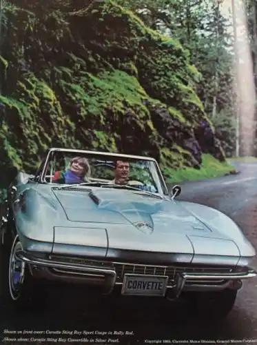 Chevrolet Corvette Sting Ray Modellprogramm 1966 Automobilprospekt (4676)