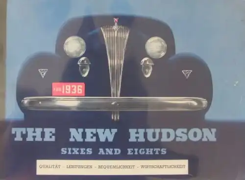 Hudson Sixes and Eights Modellprogramm 1936 Automobilprospekt (4693)