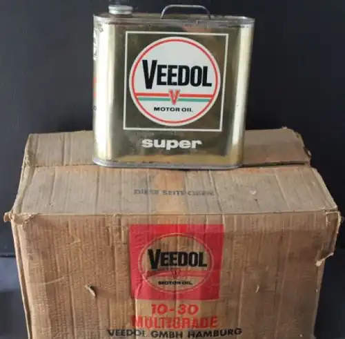 Veedol Motoroel Mulitgrade 5 Liter Oel 1960 in Originalkarton mit 5 Dosen (4756)