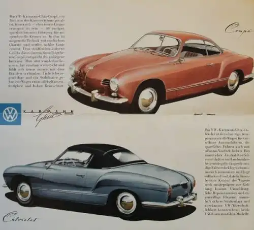 Volkswagen Käfer Modellprogramm 1958 "Bewährt und begehrt in aller Welt" Reuters-Motive Automobilprospekt (4760)
