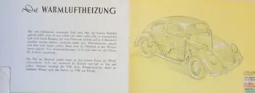 Volkswagen Käfer Modellprogramm 1949 Automobilprospekt (4762)