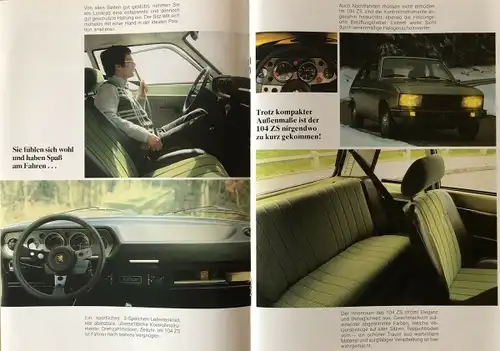 Peugeot 104 Modellprogramm 1978 Automobilprospekt (4783)