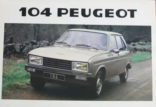 Peugeot 104 Modellprogramm 1979 Automobilprospekt (4785)